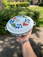 Emaille dekschaaltje BOERENBONT 🌱 🌺, Antiek en Kunst, Antiek | Emaille, Ophalen of Verzenden