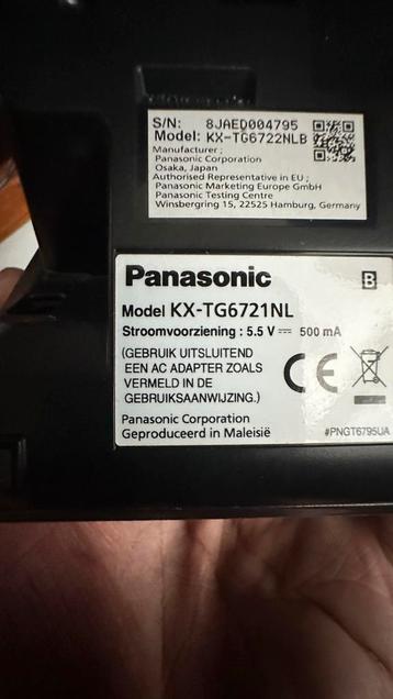 Panasonic KX-TG6721NL - 2 Handsets beschikbaar voor biedingen