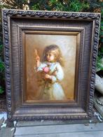 Gr Schilderij "De kleine Prinses" Olieverf/Paneel/Sierlijst, Ophalen of Verzenden