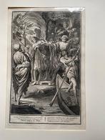 Gravure Bijbel: St. John predikt 1730, Antiek en Kunst, Ophalen of Verzenden