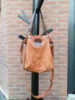 Legend cognac leer grote baggy schoudertas, Zo goed als nieuw, Leer, Zilver, Ophalen