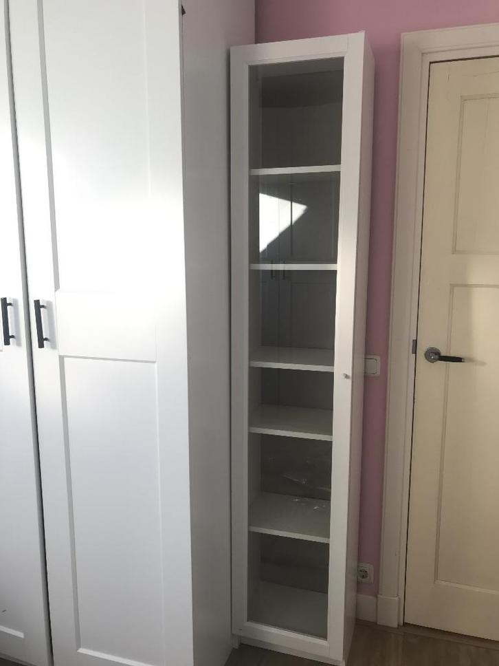 Vitrine kast Ikea (Billy), Huis en Inrichting, Kasten | Vitrinekasten, Gebruikt, 200 cm of meer, 50 tot 100 cm, 25 tot 50 cm, Met plank(en)