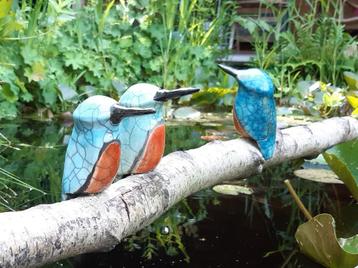 ijsvogel keramiek raku vogel beschikbaar voor biedingen