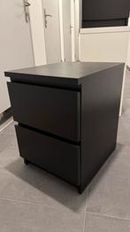 2x IKEA Malm Ladekast - zwartbruin - 40x55 cm, Ophalen, Overige materialen, Minder dan 50 cm, Gebruikt