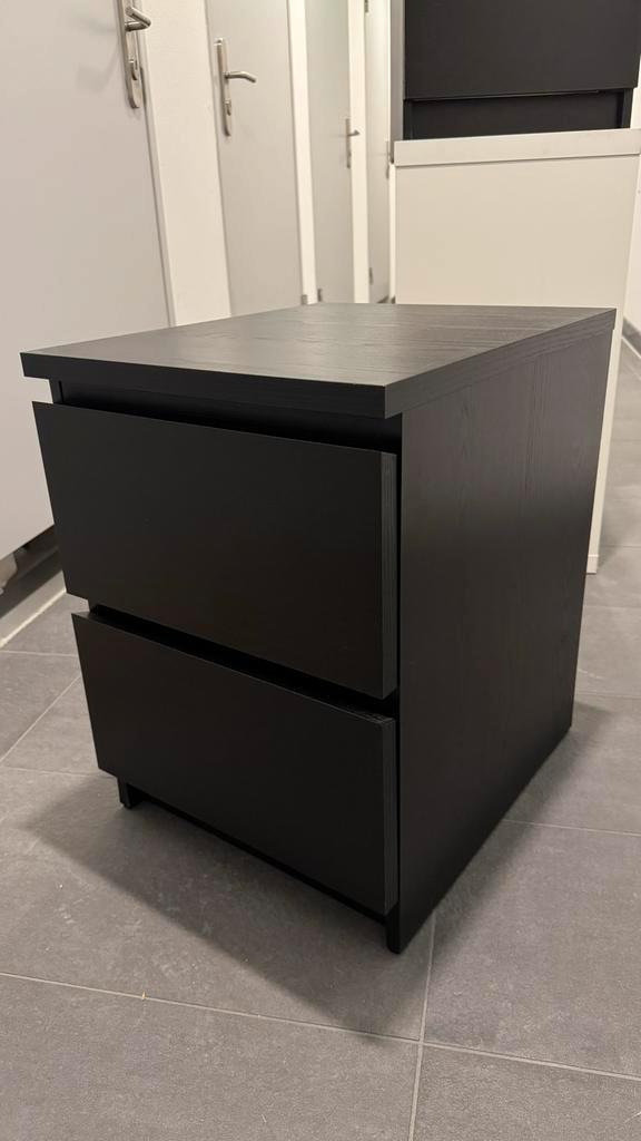 2x IKEA Malm Ladekast - zwartbruin - 40x55 cm, Huis en Inrichting, Kasten | Ladekasten, Gebruikt, Minder dan 100 cm, Minder dan 50 cm