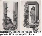 set antieke Franse ansichtkaarten jaren 20, ,letter U & O, Ophalen of Verzenden, 1920 tot 1940, Ongelopen, Frankrijk