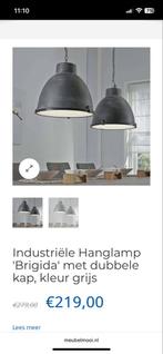 Industriële Hanglamp Brigida - Grijs, Huis en Inrichting, Lampen | Hanglampen, Ophalen, Zo goed als nieuw, Metaal, 75 cm of meer