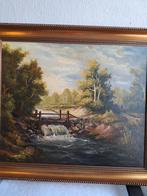 Schilderij beek in bos, Ophalen
