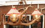 gewei lamp met kapjes, Ophalen, Gebruikt, Overige materialen, Landelijk