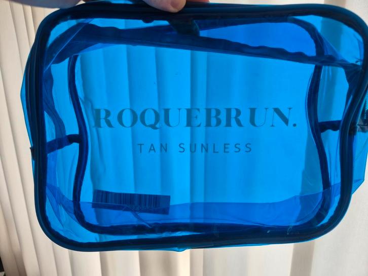 ROQUEBRUN grote blauwe doorzichtige toilettas handbagage, Sieraden, Tassen en Uiterlijk, Toilettassen, Nieuw, Dame, Blauw, Ophalen of Verzenden