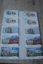 10 COINCARDS IN  B.U.  KWALITEIT O.A. HET WATERLAND VIJFJE, Ophalen of Verzenden, Koningin Beatrix, Euro's, Setje
