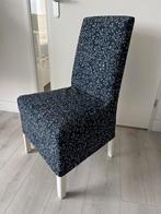 4 Bergmund IKEA Eethoek stoelen - blauwe hoes witte poten, Ophalen, Blauw, Zo goed als nieuw, Vier