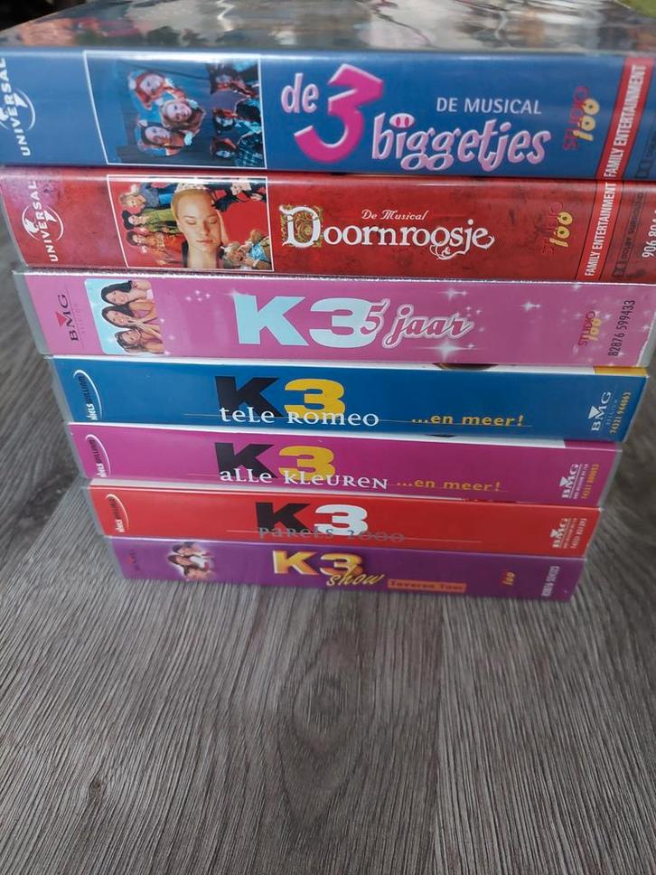 K3 ( 1e generatie) 7 stuks, Cd's en Dvd's, VHS | Kinderen en Jeugd, Zo goed als nieuw, Kinderprogramma's en -films, Overige typen