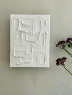 Textured art kunstwerk white paste 18x24 cm, Ophalen of Verzenden