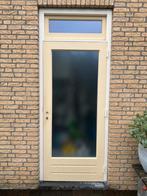 Hardhouten achterdeur met kozijn bxh 100x244cm, Doe-het-zelf en Verbouw, Ophalen, 80 tot 100 cm, 215 cm of meer, Glas