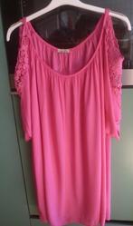 Made in Italy fuchsia Tuniek , op[en schouder . One size, Blouse of Tuniek, Ophalen of Verzenden, Roze, Made In Italy