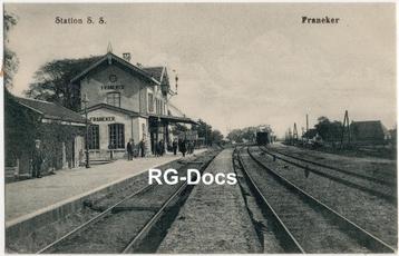 Ansichtkaart - Briefkaart Trein Station Franeker 1921 beschikbaar voor biedingen