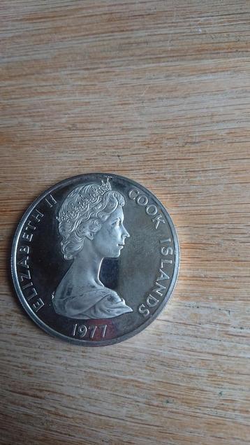Cook islands 25 dollars 1977 zilver
