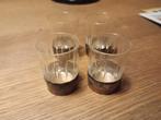 Kristallen Borrelglaasjes met Zilvervoet, Ophalen of Verzenden