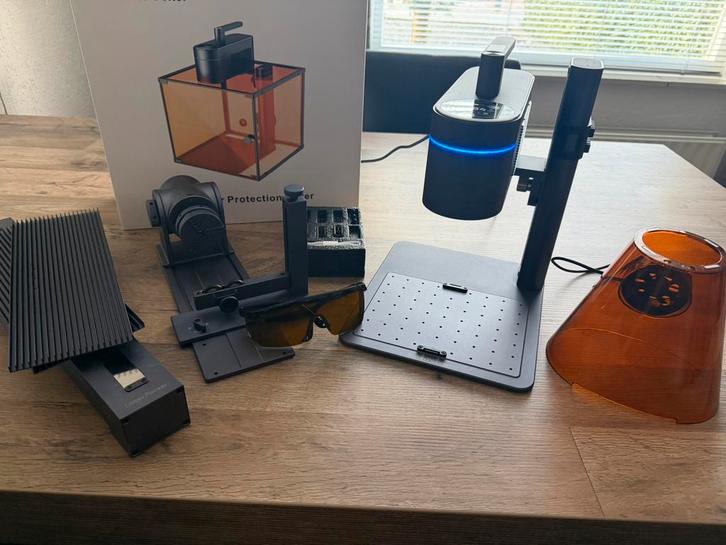 Dual laser lp4 LaserPecker 4 Deluxe + cover+Slide+Rotary, Hobby en Vrije tijd, Knutselen, Gebruikt, Ophalen