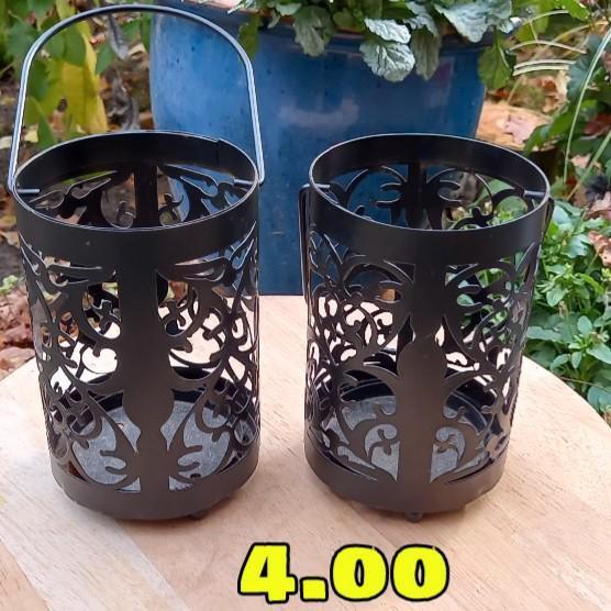 Zwarte Accessoires - Kandelaars & Decoratie, Huis en Inrichting, Woonaccessoires | Kandelaars en Kaarsen, Gebruikt, Kandelaar