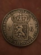 Nederland, 1831 3 gulden, Zilver, Losse munt, Koning Willem II, Overige waardes