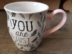 Mok : You are just lovely -- Hema -- porselein, Ophalen of Verzenden, Zo goed als nieuw, Overige stijlen, Kop(pen) en/of Schotel(s)