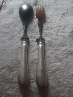 Antiek Sla-couvert, verzilverd met Been of Hoorn., Ophalen of Verzenden