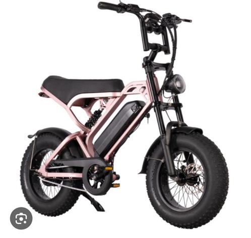 Fatbike V20mini van QMWheel Zwart en Roze gold, Fietsen en Brommers, Elektrische fietsen, Zo goed als nieuw, Overige merken, 50 km per accu of meer