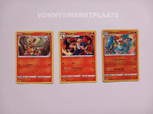NIEUW! Pokémon TCG evolutie set Chimchar Monferno Infernape, Hobby en Vrije tijd, Verzamelkaartspellen | Pokémon, Nieuw, Meerdere kaarten