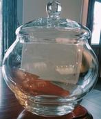 Grote Kristallen Pot met Deksel ( Ei Model), Antiek en Kunst, Antiek | Glas en Kristal, Ophalen