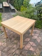 Tafel uitschuifbaar, blank 90x90, Ophalen, Gebruikt, 50 tot 100 cm, 50 tot 100 cm