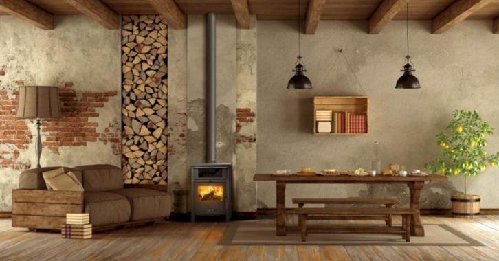 Lacunza CH Ecodesign houtkachel met oven, Huis en Inrichting, Woonaccessoires | Overige, Nieuw, Ophalen