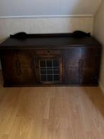 Antiek oud dressoir met glas in lood raam, Antiek en Kunst, Antiek | Meubels | Kasten, Ophalen