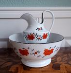 Engels porselein spoelkom en melkkan vroeg 19e eeuw, Antiek en Kunst, Ophalen of Verzenden