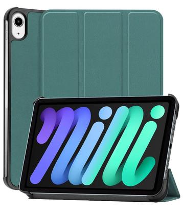 iPad Mini 6 en 7 Trifold Bookcase Hoes - Donkergroen NIEUW beschikbaar voor biedingen