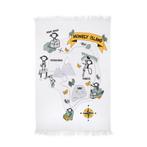 Jollein Vloerkleed Monkey Island 90x130cm, Crème, 100 tot 150 cm, Kindvriendelijk, Nieuw