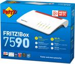 FRITZ!Box 7590 in doos met alle toebehoren, handleiding enz., Ophalen of Verzenden, Zo goed als nieuw, Router met modem, Fritz!Box (FritzBox)