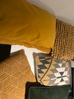 9 Decoratieve Kussens - Okergeel & Groen, Huis en Inrichting, Woonaccessoires | Kussens, Ophalen of Verzenden, Zo goed als nieuw