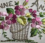 fr 1931 gebroduurd gouden mand lila bloemen gouddraad, Ophalen of Verzenden, 1920 tot 1940, Gelopen, Overige thema's