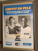 Cruyff en Pelé WK '82 Poster - De Telegraaf, Verzamelen, Sportartikelen en Voetbal, Ophalen, Zo goed als nieuw, Overige sporten