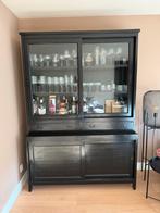 Zwarte Kast met Schuifdeuren, Antiek en Kunst, Antiek | Meubels | Kasten, Ophalen