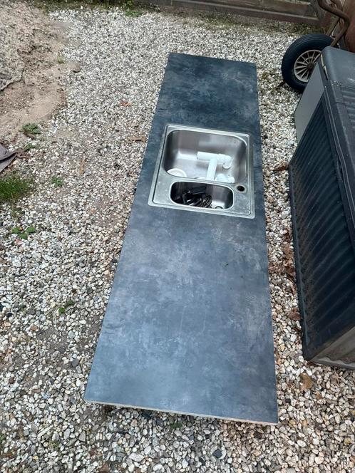 Aantechtblad met spoelbak, Huis en Inrichting, Keuken | Keukenelementen, Gebruikt, Minder dan 100 cm, 50 tot 100 cm, 50 tot 75 cm