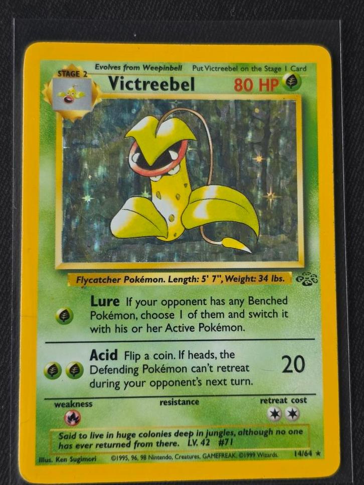 Victreebel 14/64 Jungle - Holo - Good, Hobby en Vrije tijd, Verzamelkaartspellen | Pokémon, Gebruikt, Losse kaart, Foil, Ophalen of Verzenden