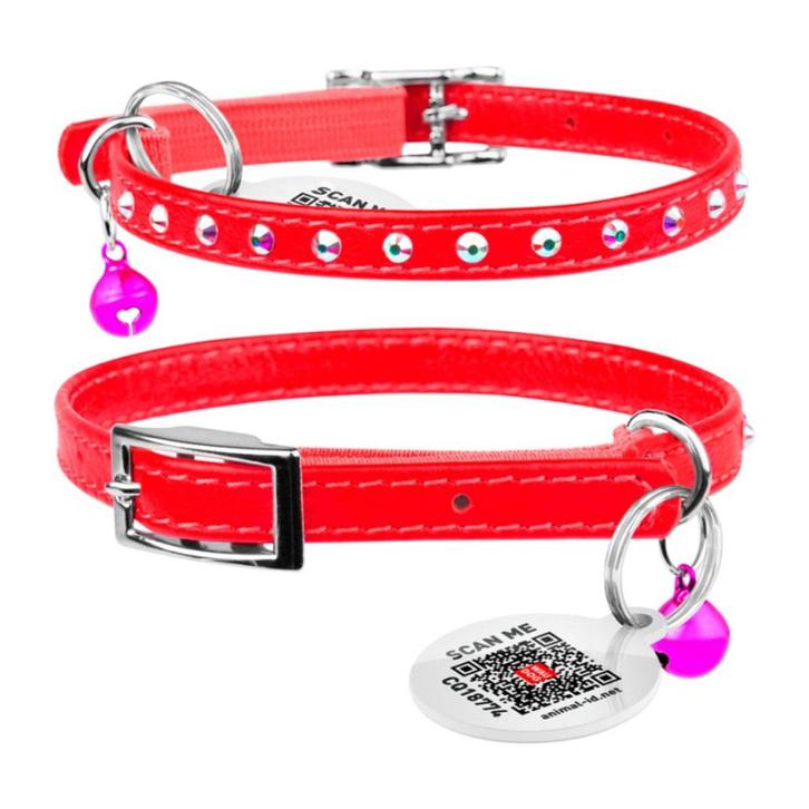 WAUDOG Glamour Star Kattenhalsband Rood Nek 22-30 cm -35%!!!, Dieren en Toebehoren, Kattenhalsbanden en Penningen, Nieuw, Ophalen of Verzenden