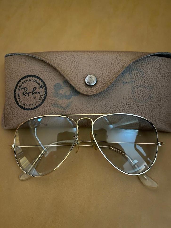 Vintage B&L Ray-Ban Aviator 58mm zonnebril photochromic A28, Sieraden, Tassen en Uiterlijk, Zonnebrillen en Brillen | Heren, Gebruikt