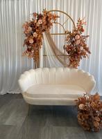 TE HUUR: Bruidsbank backdrop/achtergronddecor herfstkleur, Ophalen of Verzenden, Zo goed als nieuw