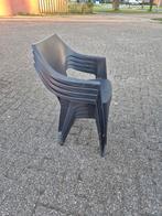 4 nette tuinstoelen, Ophalen, Zo goed als nieuw, Kunststof, Stapelbaar