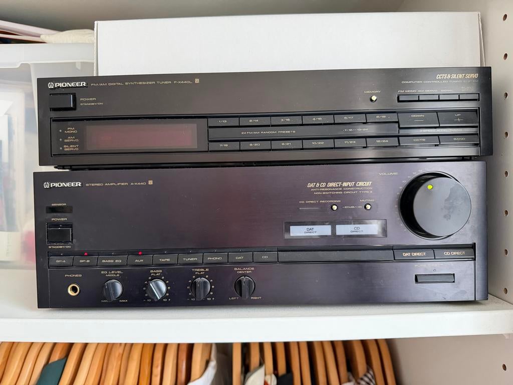 Pioneer Versterker AX 440, FM AM Radio FX440 L & Boxen Set, Ophalen, Gebruikt