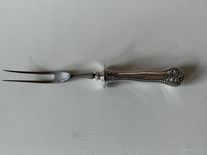 Antieke Engelse sterling zilveren vleesvork, Antiek en Kunst, Antiek | Bestek, Ophalen of Verzenden